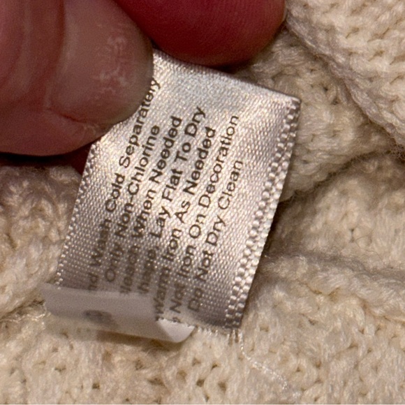 Boston Proper Women’s Bejeweled Long Line Wool Knit Sweater‎ cardigan Ivory SzM - Picture 12 of 16